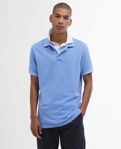 Washed-Out Sports Polo Shirt