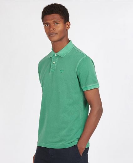 Washed-Out Sports Polo Shirt