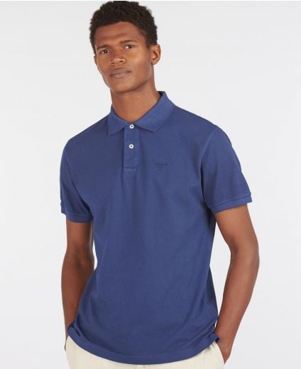 Washed-Out Sports Polo Shirt