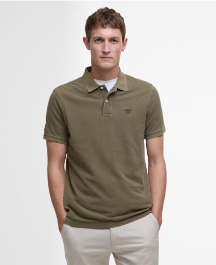 Washed-Out Sports Polo Shirt