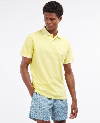 Washed-Out Sports Polo Shirt