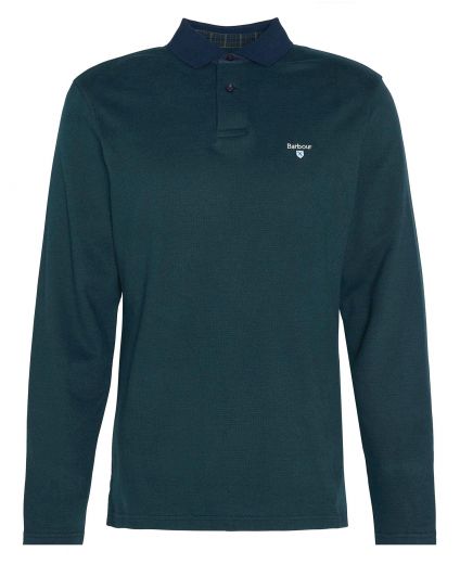 Barbour long sleeve polo grey discount