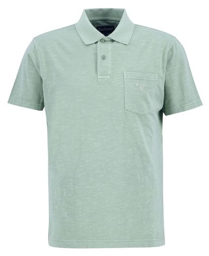 Pigment Dye Slub Polo Shirt