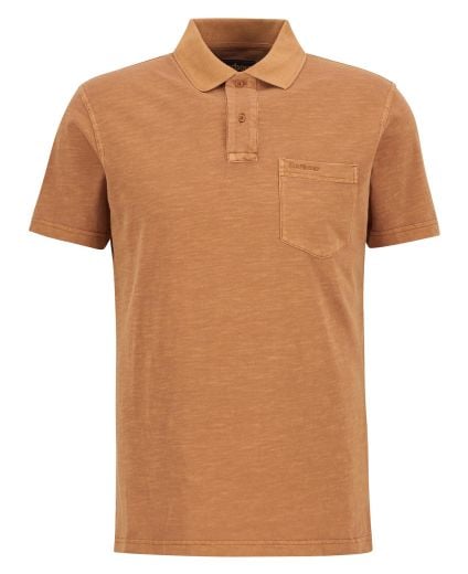 Pigment Dye Slub Polo Shirt
