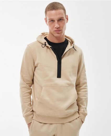 Felpa con cappuccio a mezza zip B.Intl Badge
