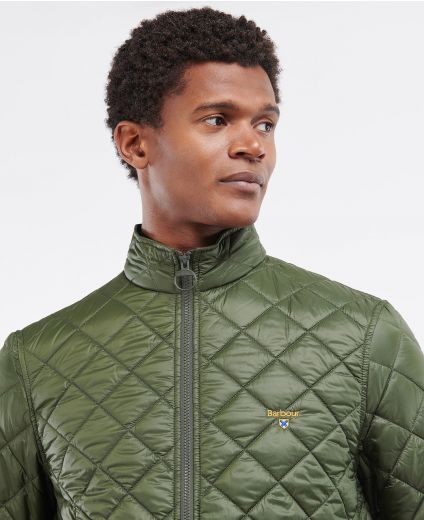 Barbour red quilted jacket store