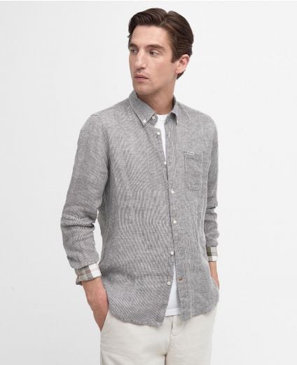 Linton Tailored Long-Sleeved  Linen Shirt