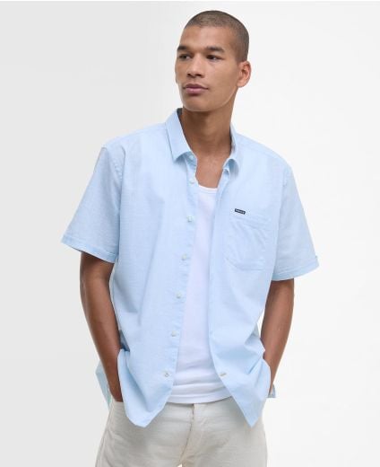 Pigment Dye Slub Short-Sleeved Shirt