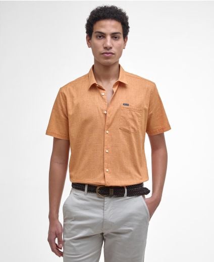 Pigment Dye Slub Short-Sleeved Shirt