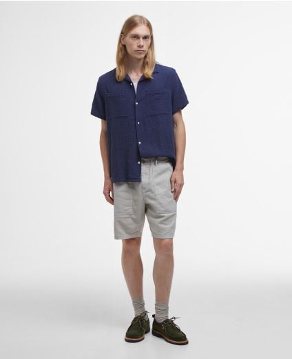 Natural Linen-Blend Shorts