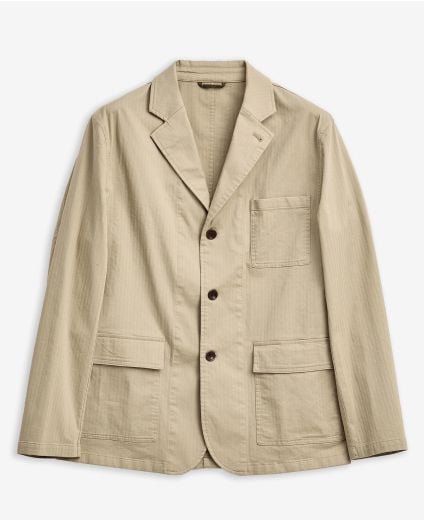 Herringbone Cotton Worker Jacket