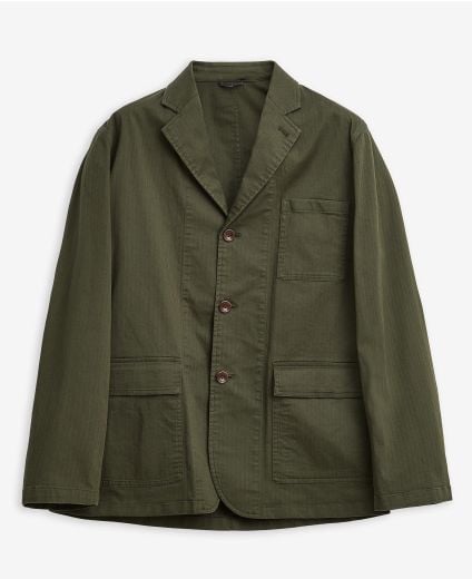 Herringbone Cotton Worker Jacket
