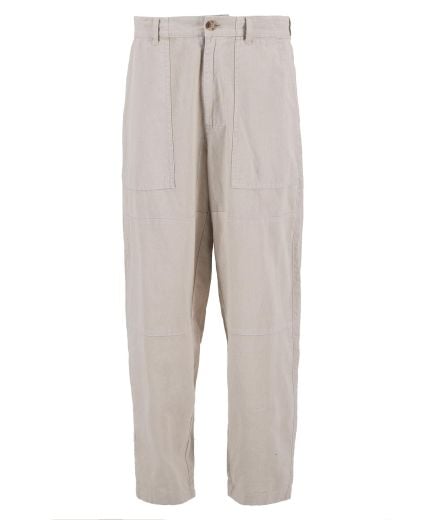 Linen-Blend Relaxed Trousers