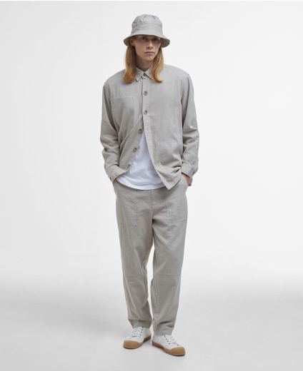 Linen-Blend Relaxed Trousers