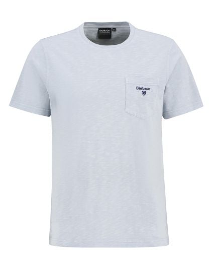 T-shirt con taschino tinta con pigmenti
