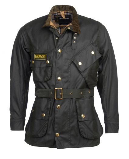 Barbour international original wax jacket hot sale slim