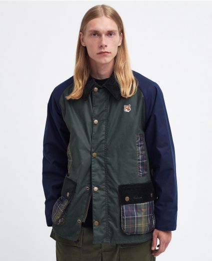 Barbour x Maison Kitsuné Wachsjacke Beaufort Patchwork