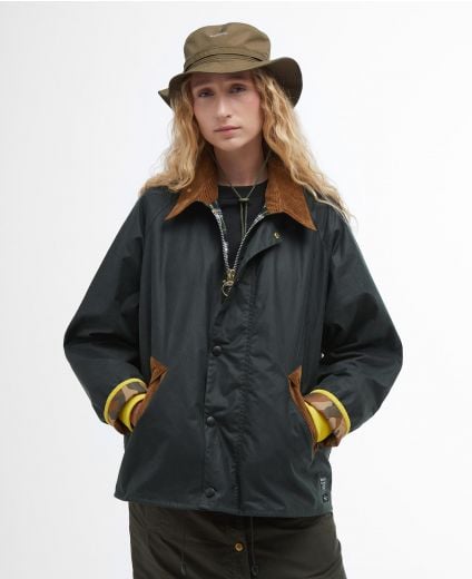 Barbour x Flower Mountain Wachsjacke Oversized Transport