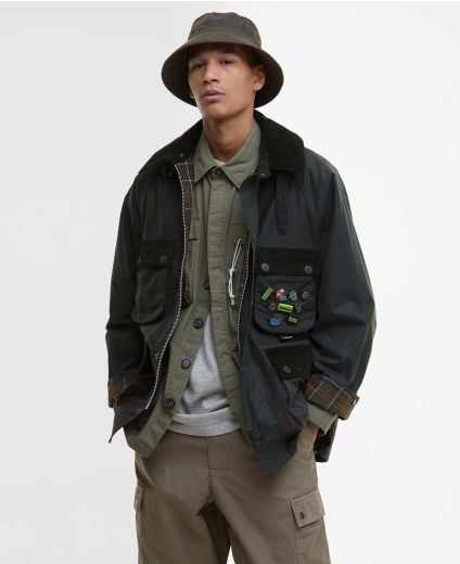 Barbour x Crocs Oversized Bedale Waxed Jacket