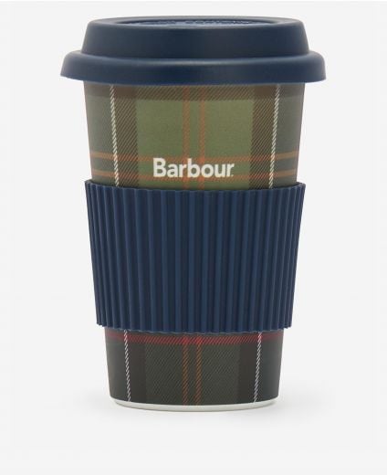 Reusable Tartan Travel Mug