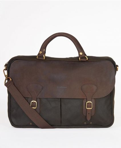 Briefcase in pelle cerata