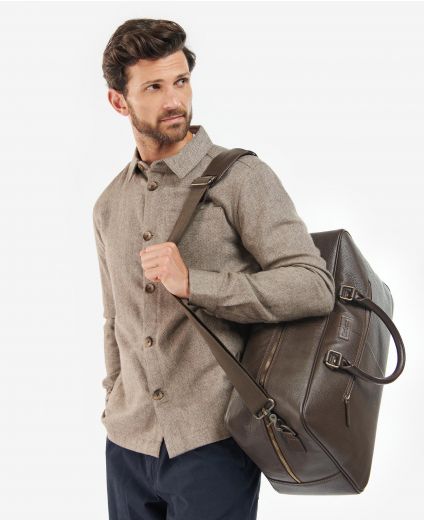 Barbour Leather Briefcase in Brown