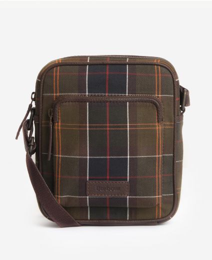 Barbour Tartan & Leather Crossbody Bag