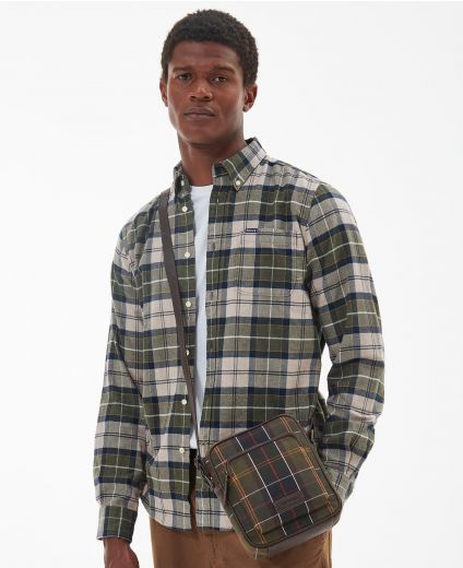Barbour Tartan & Leather Crossbody Bag