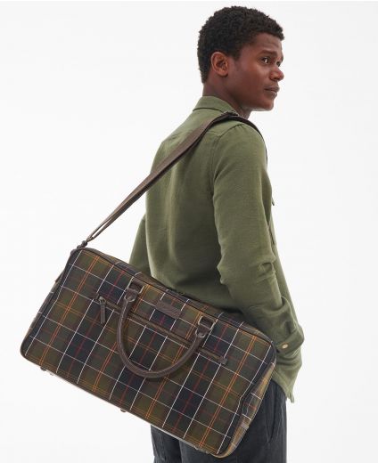 Barbour Tartan & Leather Holdall
