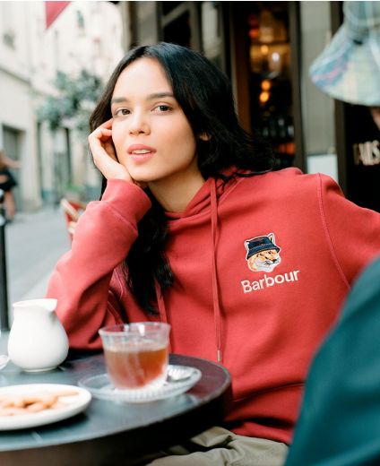 Barbour x Maison Kitsuné Fox Head Hoodie