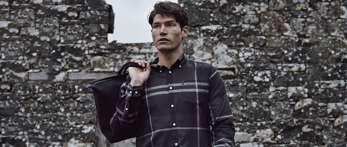 barbour black tartan