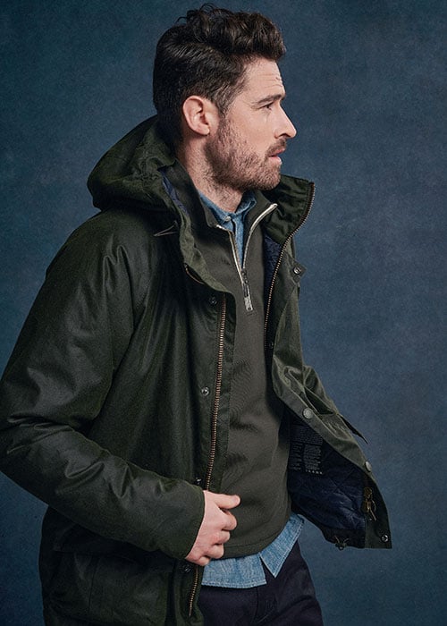 barbour harbour hooded jacket