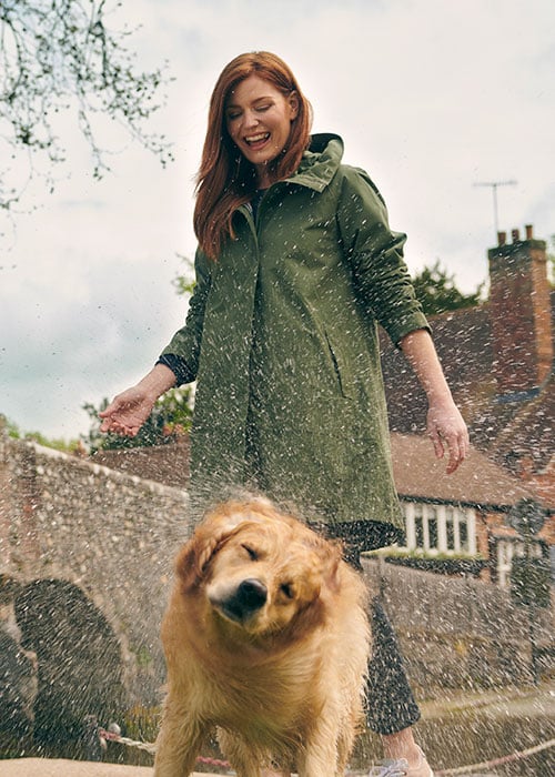 barbour dog walking coat