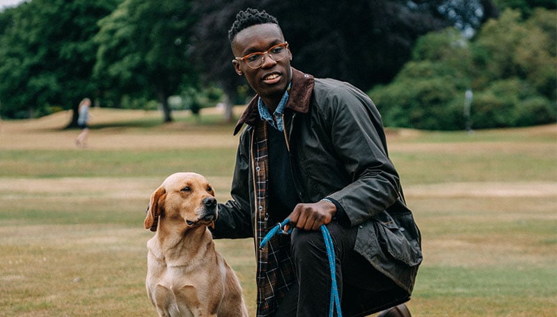 solly with dog