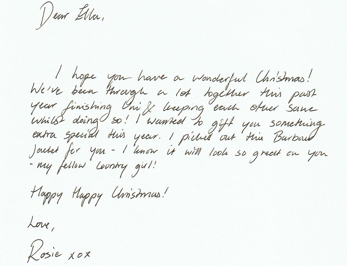 Rosie Bea letter to Ella Rosie Bea letter to Ella