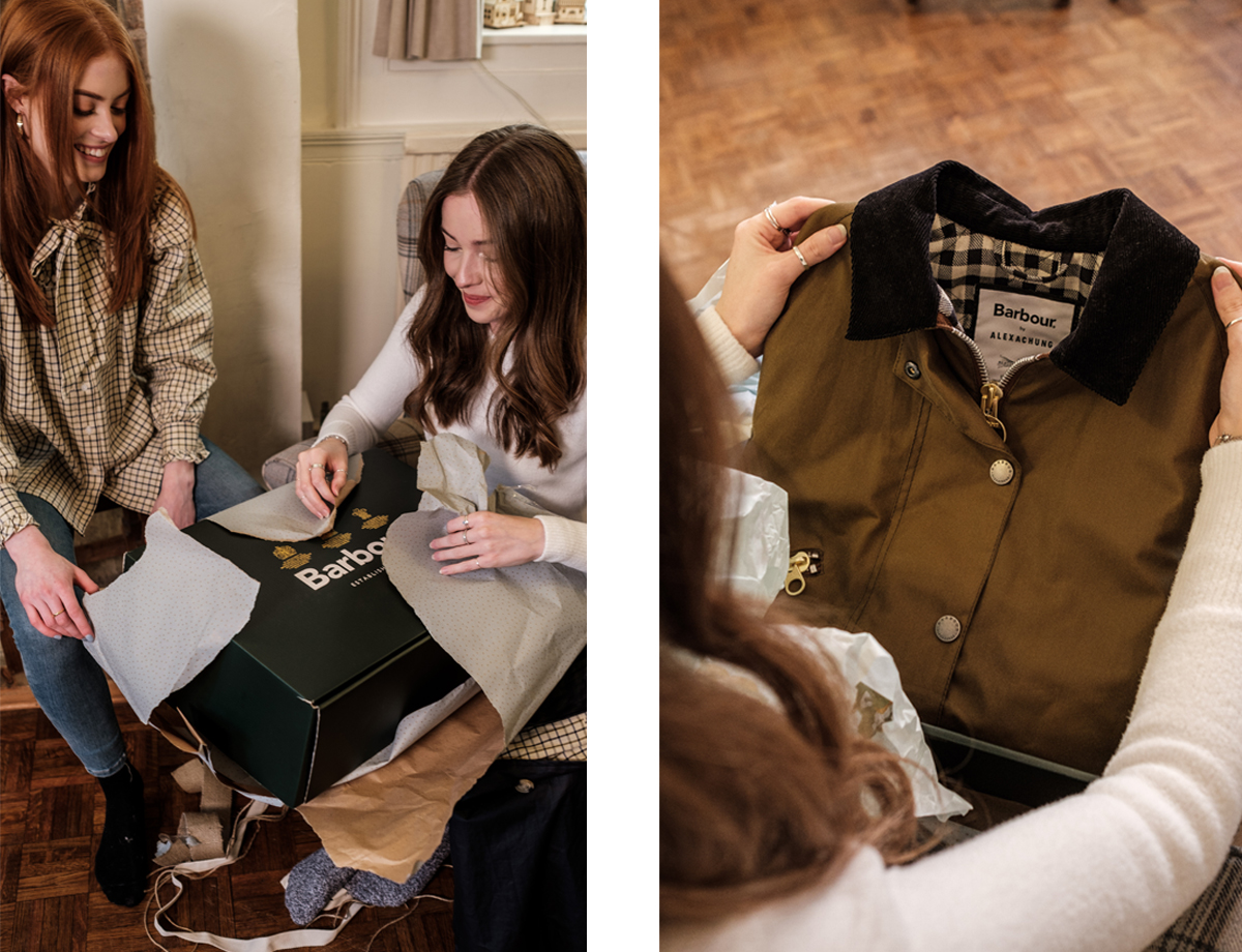 Barbour Christmas: The Magic of Gifting with Rosie Bea Rosie Bea gifting her friend Ella