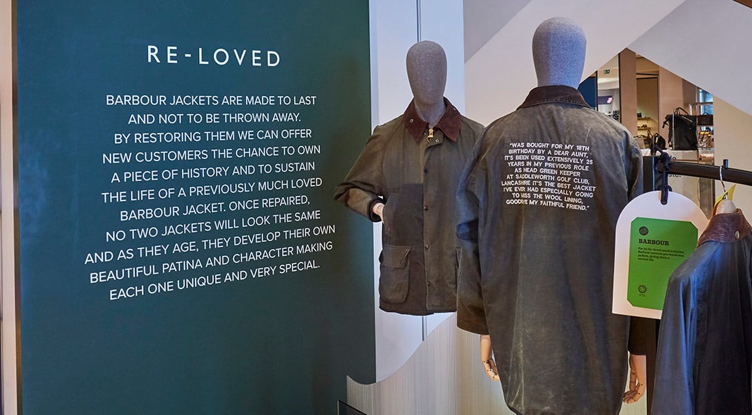 Barbour Reloved at Selfridges