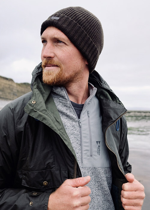 Alex Gregory wears the Barbour AW20 Stormforce collection