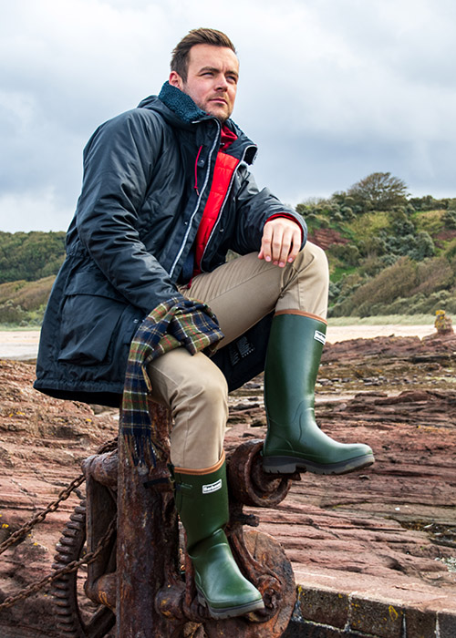 Chris Dysart wears the Barbour AW20 Stormforce collection