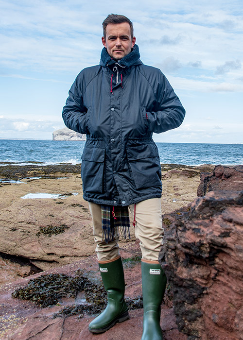 Chris Dysart wears the Barbour AW20 Stormforce collection