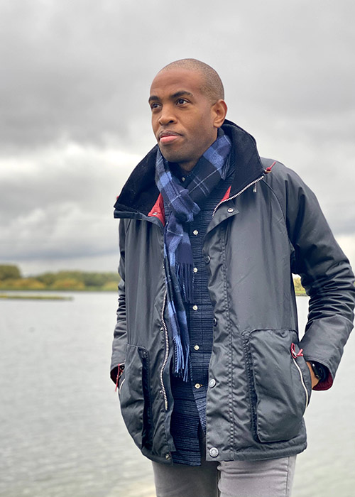 Marcus Brown wears the Barbour AW20 Stormforce collection