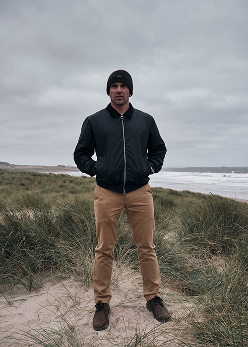 Mark Peart wears the Barbour AW20 Stormforce collection