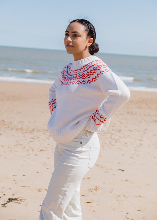 Hayley Johnston wears the AW21 Coastal collection Hayley Johnston wears the AW21 Coastal collection