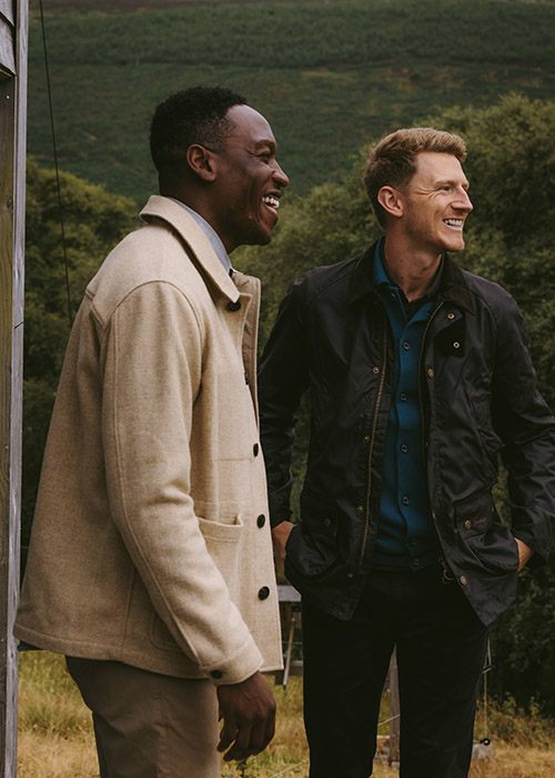 Bola and Jack wear the Barbour AW21 Mens Tartan Collection
