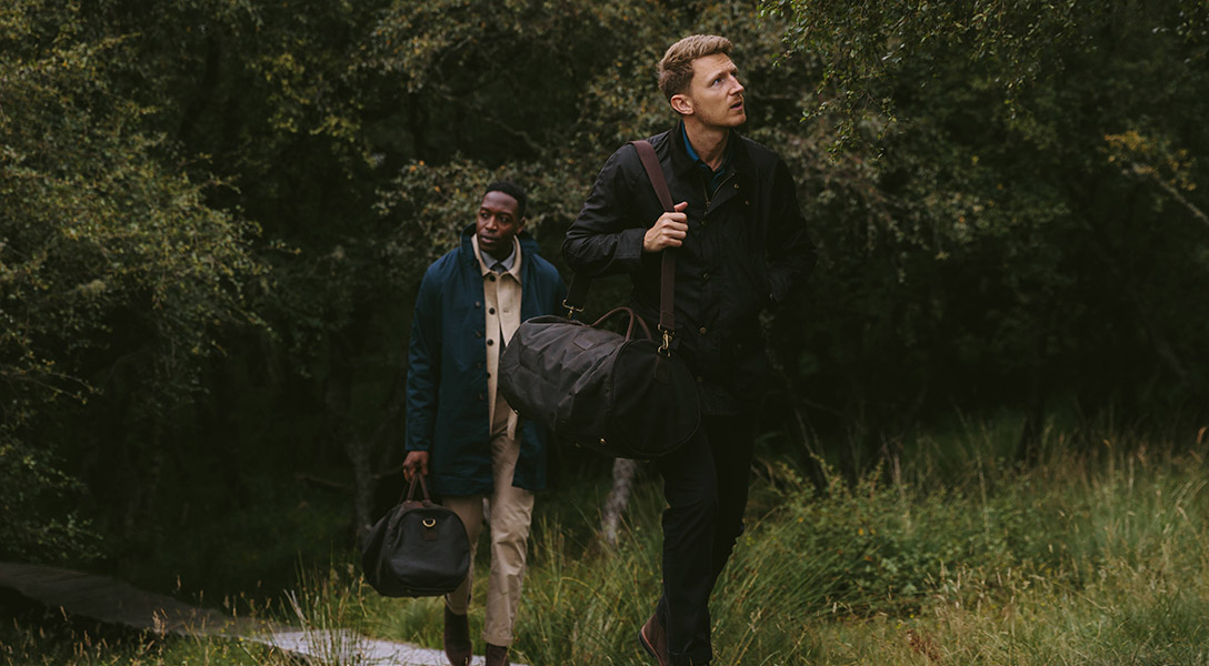 Bola and Jack wear the Barbour AW21 Mens Tartan Collection