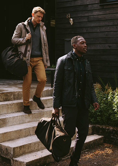 Bola and Jack wear the Barbour AW21 Mens Tartan Collection