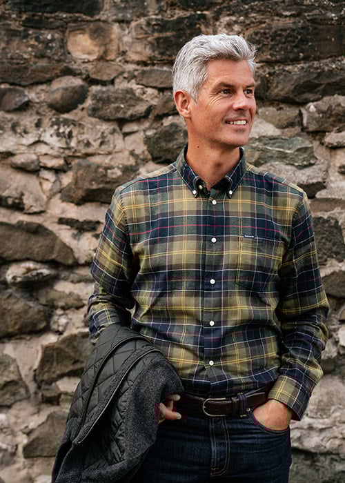 Mark styles the Barbour AW21 Shirt Department Collection Mark styles the Barbour AW21 Shirt Department Collection