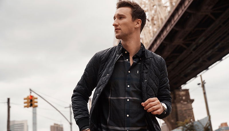 Barbour edderton quilted jacket black on sale