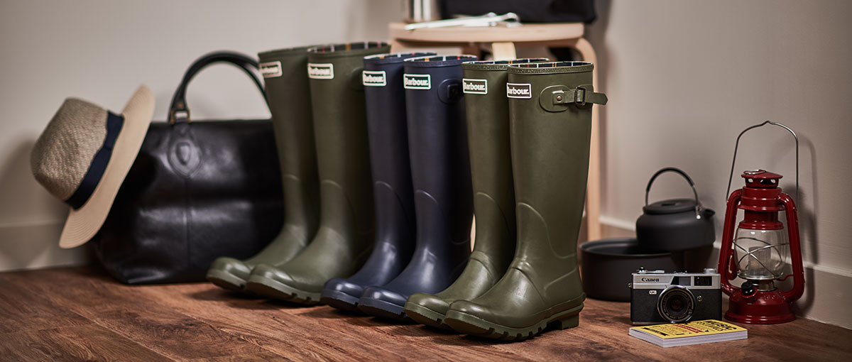 Barbour Festival Shop : Selection of Barbour wellies