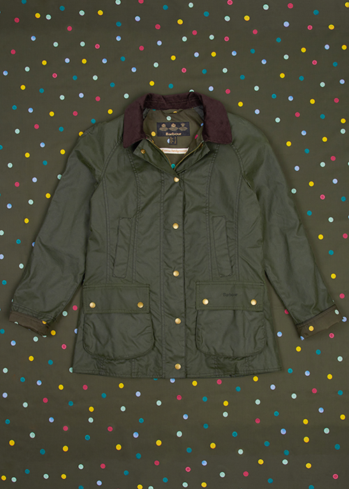 Emma Bridgewater X Barbour collection eleanor waxed jacket